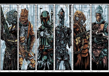 Cakapuzzle Yıldız Savaşları Ödül Avcısı Puzzle Yapboz MDF Ahşap