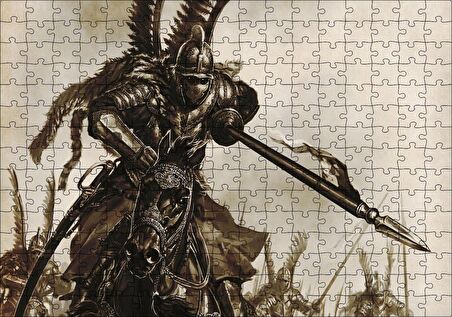 Cakapuzzle Zırh Mıztak Polonyalı Kanatlı Süvari Görseli Puzzle Yapboz MDF Ahşap