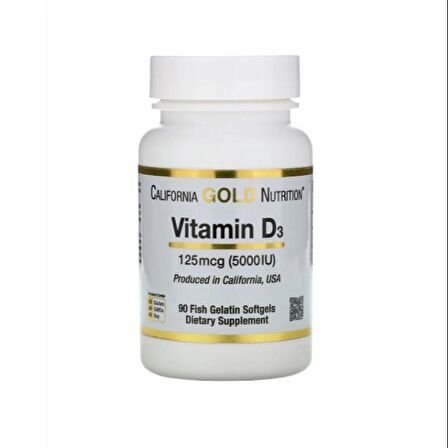 California Gold Nutrition Vitamin D3 VİTAMİN 125 mcg 5,000 IU 90 Fish Gelatin Softgels