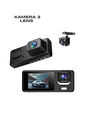 1080P 3 Kameralı Araç DVR -Q301