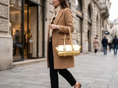Parlak Gold Mini Omuz Çantası Yumuşak Deri Görünümlü Fermuarlı Kadın El Ve Kol Çantası