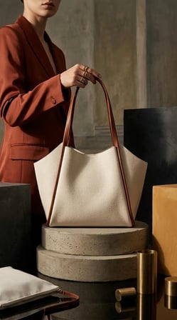 Kadın Krem Kahve Çift Renk Yumuşak Deri Omuz Çantası 30X25 Cm Ekstra Makyaj Çantalı