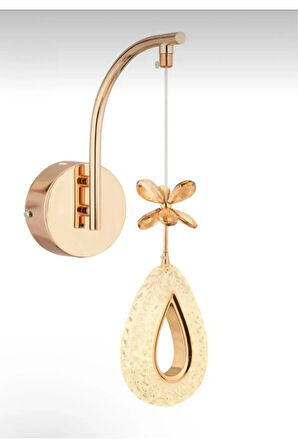 Candela Model Gold Kaplama Oturma Yatak Mutfak Çocuk Odası Duvar Led Pilli Aplik