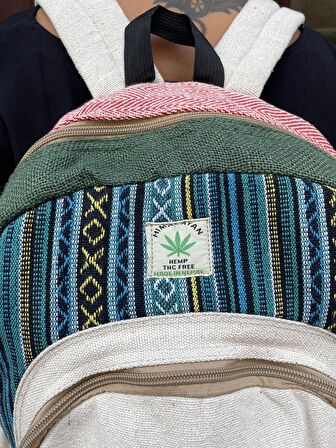 %100 Organik Hemp Sırt Çantası, Organik Çanta, Festival Çantası, Laptop Çantası