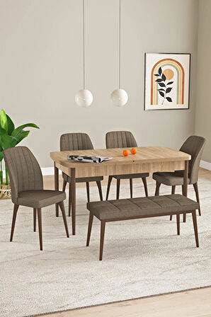 Clara Beyaz 80x132 Açılabilir Yemek Odası Takımı 4  Sandalye