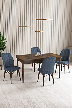 Vien Beyaz 80 X 132 Açılabilir MDF Mutfak Masası 4  Sandalye