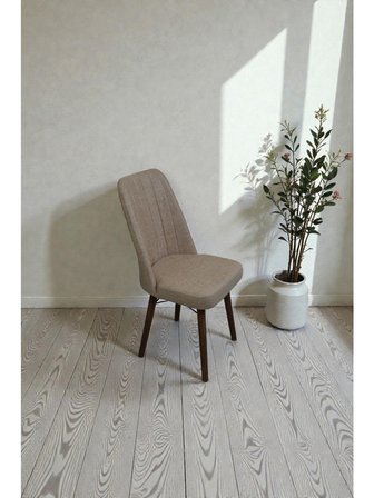 Baresmu Hasa 1 Adet Sandalye – Ahşap Ayaklı, Ergonomik, Rahat Oturumlu Modern Mutfak ve Yemek Sandalyesi