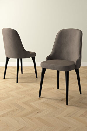 Ikon Siyah Mermer 80x132 Açılabilir Mdf Masa Yemek Odası Takımı, Mutfak Takımı 6 Adet Sandalye