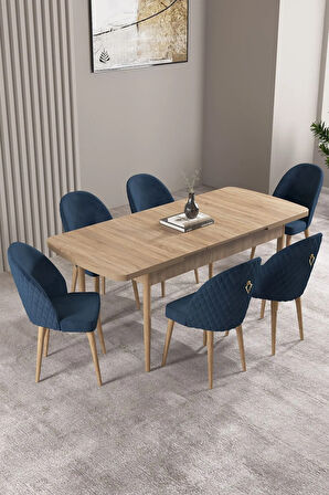 Milas Siyah Mermer Desen 80x132 MDF Açılabilir Mutfak Masası Takımı 4 Sandalye, 1 Bench
