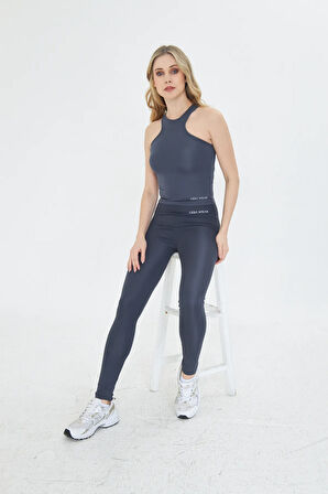 Lesa Wear Çapraz Detaylı Basic Spor Crop Atlet