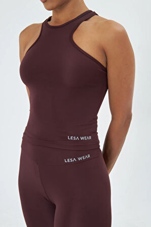 Lesa Wear Çapraz Detaylı Basic Spor Crop Atlet