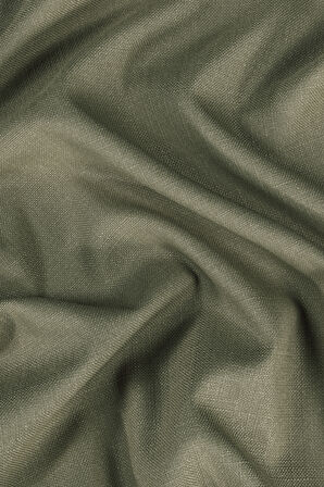 Gauze Fabric Design CAPRI KETEN DOKULU HAKI YÜKSEK KALİTELİ EKSTRAFORLU FON PERDE 100 x 260