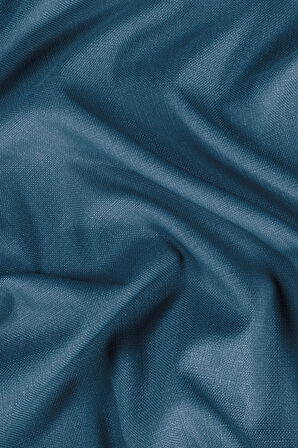 Gauze Fabric Design CAPRI KETEN DOKULU PETROL YÜKSEK KALİTELİ EKSTRAFORLU FON PERDE 200 x 250