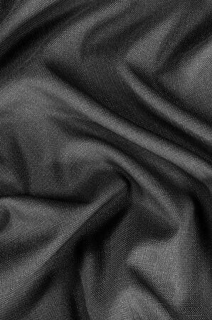 Gauze Fabric Design CAPRI KETEN DOKULU ANTRASIT YÜKSEK KALİTELİ EKSTRAFORLU FON PERDE 100 x 270