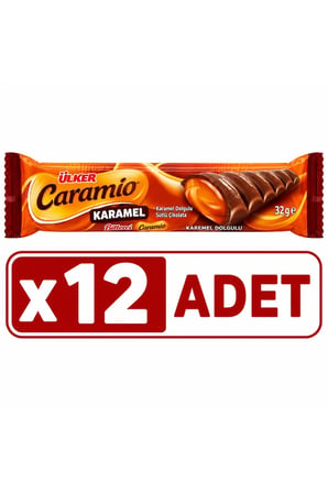 Ülker Caramio Karamel Dolgulu Çikolata (32 g) x12 Adet