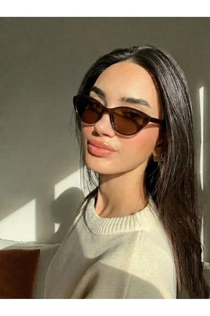 Carat Cat Eye Kahverengi Carat 46 Ekartman küçük cat eye gözlük popüler Güneş Gözlüğü