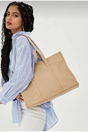 Paraşüt Kumaş Shopper Amelia Kadın Kol ve Omuz Çantası