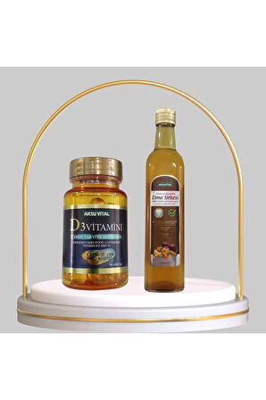 Vitamin D3 60 Softjel + Zerdeçal Ekstraktlı Elma Sirkesi 500 ml