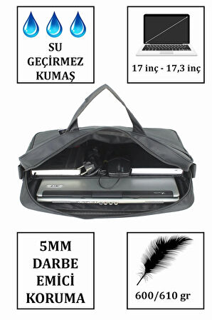 17,3 Inç Laptop-Notebook El Çantası 5mm Darbe Önleyici Koruma Suya Dayanıklı Yüzey