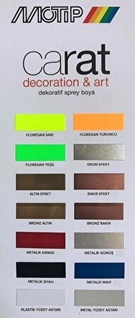 Motip Carat Akrilik Sprey Boya FLORESAN FOSFORLU TURUNCU 400 ml