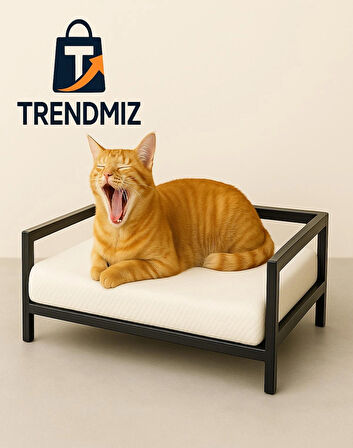 Metal Profil İskeletli Fermuarlı Kumaş Kedi Yatağı