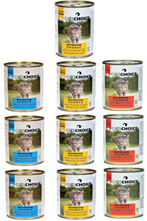 Karışık 3 Çeşit Kedi Konserve Maması 400 gr x 10 Adet