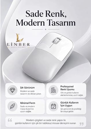 Şarjlı Kablosuz Gri Mouse Bluetooth + 2.4G Çift Modlu Type-C Şarjlı Sessiz Tuşlu Ergonomik Optik 1200/1600 DPI Taşınabilir Mouse