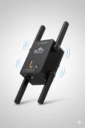 300 Mbps Wifi Sinyal Güçlendirici Siyah Router Kablosuz Ağ Genişletici Cihaz