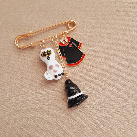 Büyü Okulu Baykuş Cadılar Bayramı İskoç İğnesi Broş