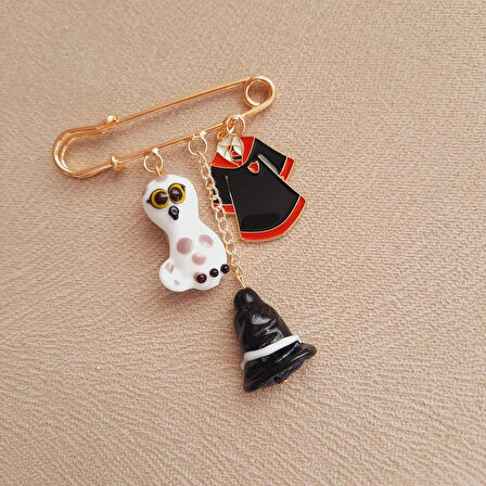 Büyü Okulu Baykuş Cadılar Bayramı İskoç İğnesi Broş