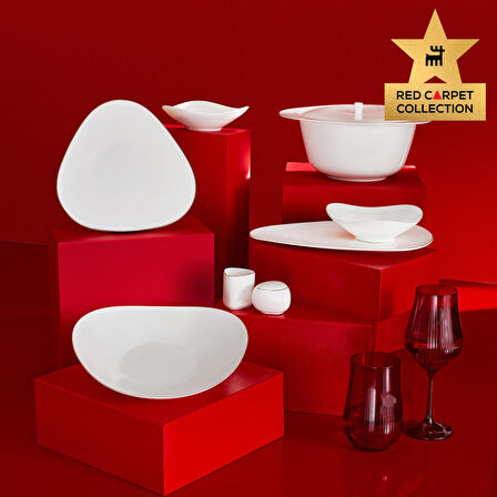 Karaca Fine Pearl Tristan 62 Parça 12 Kişilik Yemek Takımı Gold