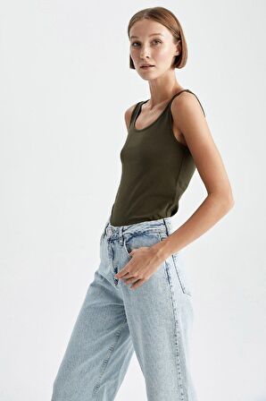 DeFacto Slim Fit Bisiklet Yaka Basic Atlet I1059AZ23SMKH211