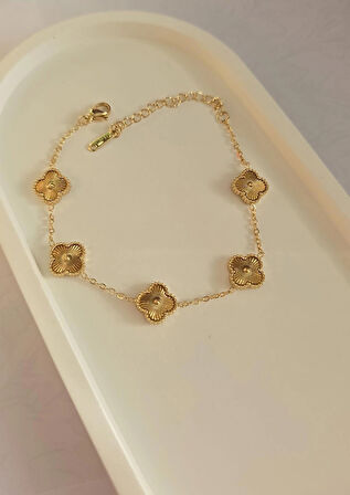 Çelik Bileklik - Yonca Model Bileklik - 