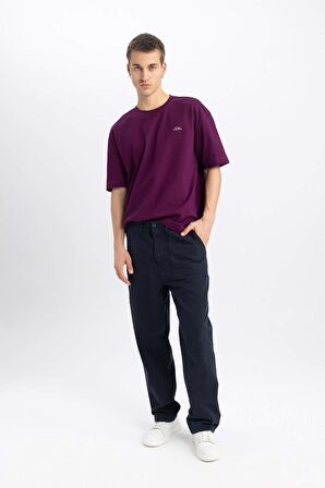 DeFacto Gabardin Pantolon Baggy Fit Bol Rahat Kesim Cepli Düz Paça B4762AX24SPNV239
