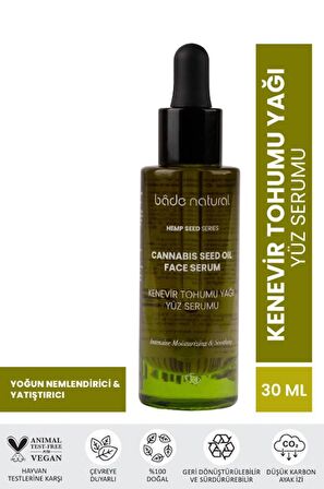 Bade Natural Kenevir Tohumu Yağı Atopik Ciltler İçin Yüz Serumu 30 ml