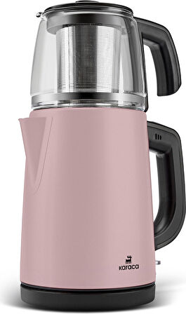 Karaca Tea Glass 2 In 1 Çelik Çay Makinesi Ve Kettle Cosmic Lilac