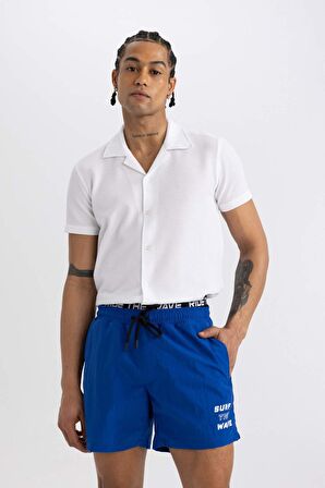 DeFactoFit Baskılı Kısa Boy Sporcu Deniz Şortu B5995AX24HSBE104