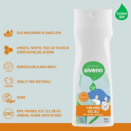 Siveno Nemlendirici Doğal Tüm Ciltler İçin Vücut Sabunu 300 ml