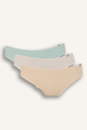 DeFacto Ribana 3'lü Askılı Brief Külot-Fall in Love D6404AX25SPGN1169