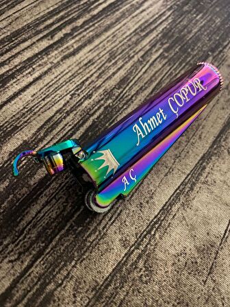 Benzinli Clipper Metal Çakmak Gökkuşağı