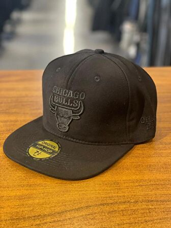 Chicago Bulls Siyah Hip Hop Snapback Rapper Cap Şapka