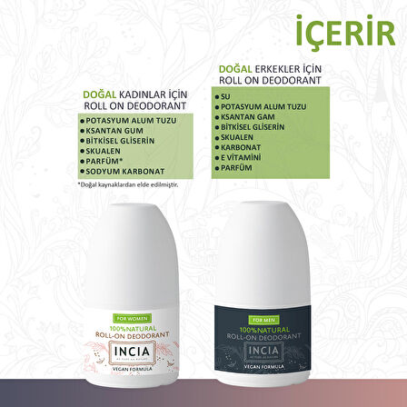 Incia Antiperspirant Ter Önleyici Leke Yapmayan Roll-On Deodorant 