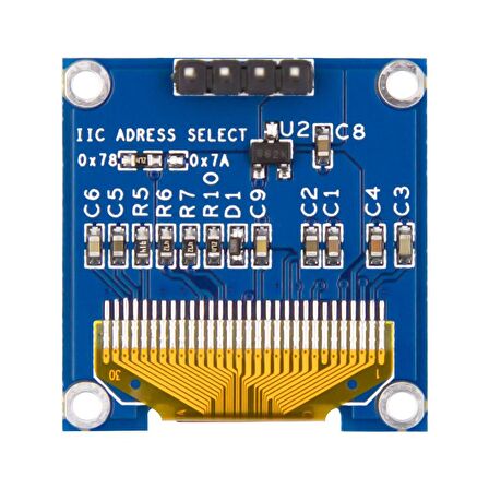 0.96 inch 4 pin Mavi I2C IIC OLED LCD Modülü