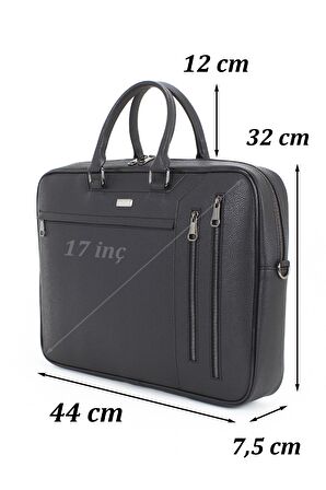 Case Club 17"-17,3" inç Laptop Çantası Omuz Askılı Taban Mat Destekli Su Geçirmez Dış Yüzey Unisex