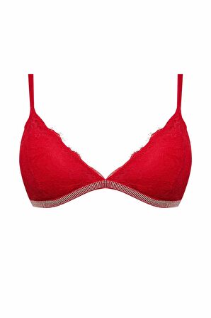 DeFacto Dantelli Çıkarılabilir Pedli Kırmızı Bra-Fall in Love D6411AX24WNRD59