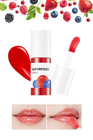 Yoğun Nemlendirici Dut Özlü Dudak Bakım Yağı 5.2g Super Food Lip Oil Berry