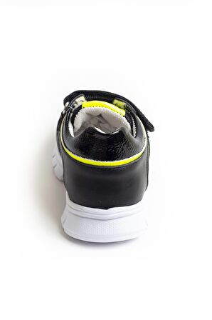 Mnpc Erkek Çocuk Siyah Ortopedik Destekli Çocuk Spor Ayakkabı