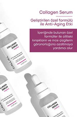 Yaşlanma ve Kırışıklık Karşıtı Aydınlatıcı, Nemlendirici Kolajen Serum, Botoks Etkili 30 Ml