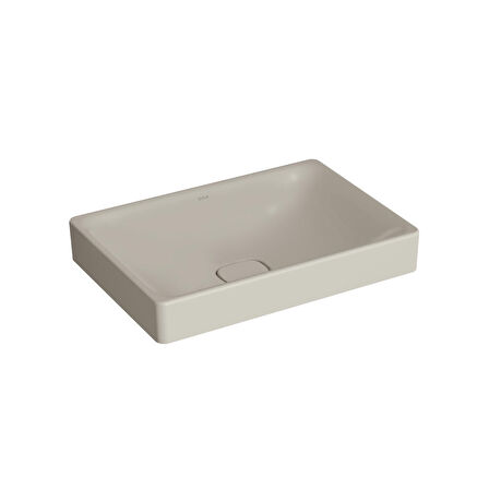 VitrA Metropole 7535B020-1398 Dikdörtgen Çanak Lavabo, 60cm, Taupe