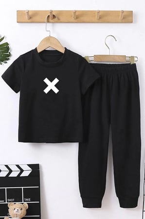 Çocuk X Baskılı Alt - Üst Eşofman Takımı